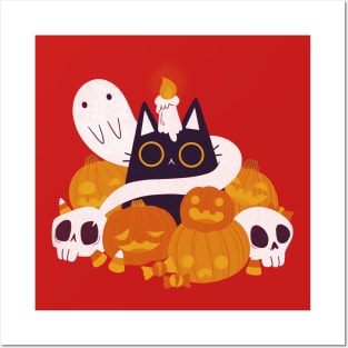 Pumpkin Cat Posters and Art